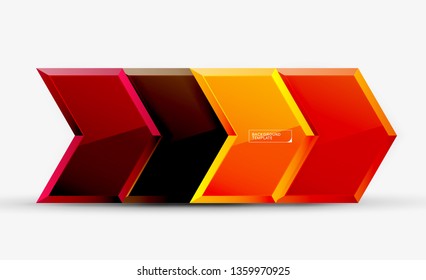 Arrow geometrical abstract background, directional wallpaper concept, vector illustration
