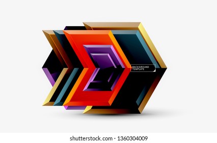Arrow geometrical abstract background, directional wallpaper concept, vector illustration