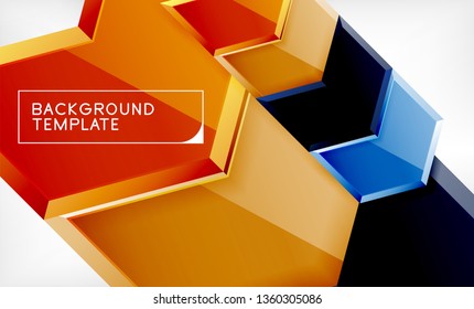 Arrow geometrical abstract background, directional wallpaper concept, vector illustration