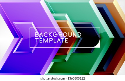 Arrow geometrical abstract background, directional wallpaper concept, vector illustration