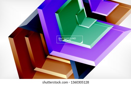 Arrow geometrical abstract background, directional wallpaper concept, vector illustration
