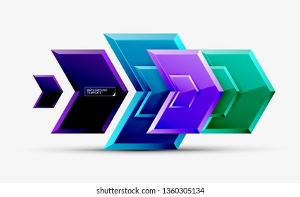 Arrow geometrical abstract background, directional wallpaper concept, vector illustration