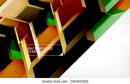 Arrow geometrical abstract background, directional wallpaper concept, vector illustration