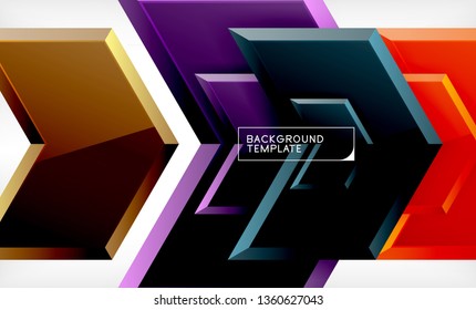 Arrow geometrical abstract background, directional wallpaper concept, vector illustration