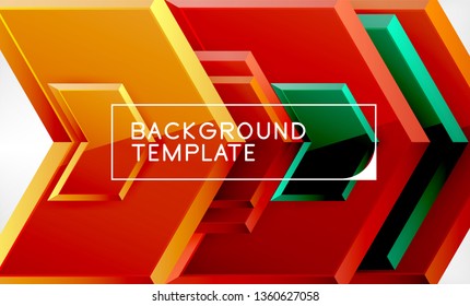 Arrow geometrical abstract background, directional wallpaper concept, vector illustration