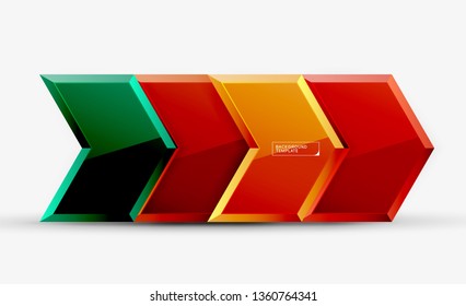 Fondo abstracto geométrico de flecha, concepto de papel tapiz direccional, ilustración vectorial
