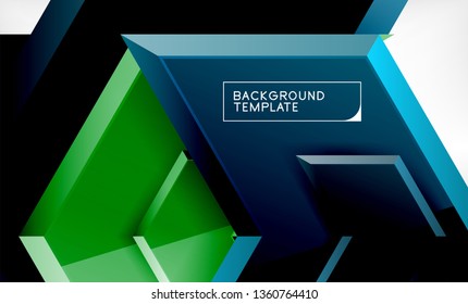Fundo abstrato geométrico da seta, conceito de papel de parede direcional, ilustração vetorial