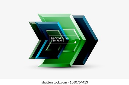 Arrow geometrical abstract background, directional wallpaper concept, vector illustration