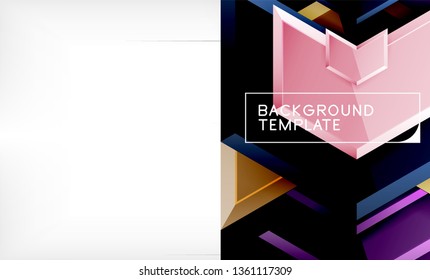 Arrow geometrical abstract background, directional wallpaper concept, vector illustration