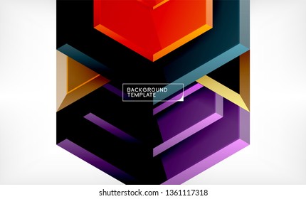 Arrow geometrical abstract background, directional wallpaper concept, vector illustration