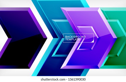 Arrow geometrical abstract background, directional wallpaper concept, vector illustration