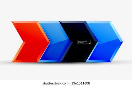 Arrow geometrical abstract background, directional wallpaper concept, vector illustration