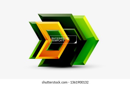 Arrow geometrical abstract background, directional wallpaper concept, vector illustration