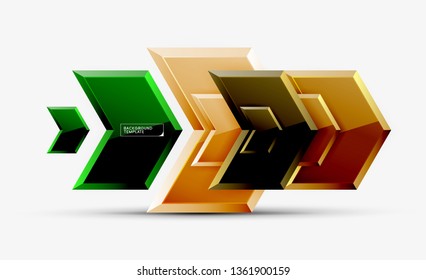 Fundo abstrato geométrico da seta, conceito de papel de parede direcional, ilustração vetorial