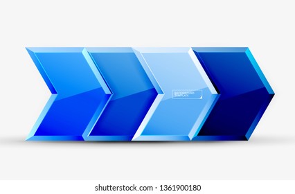 Arrow geometrical abstract background, directional wallpaper concept, vector illustration