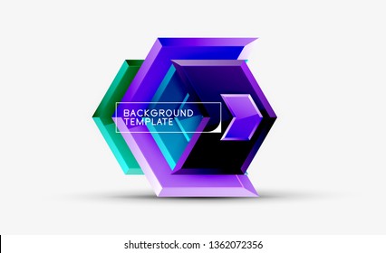 Arrow geometrical abstract background, directional wallpaper concept, vector illustration