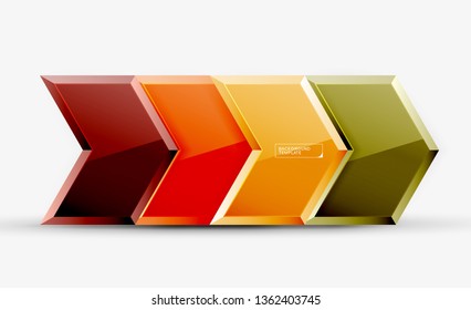 Arrow geometrical abstract background, directional wallpaper concept, vector illustration
