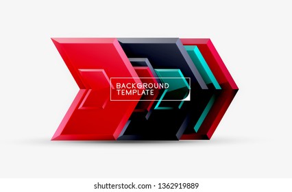 Arrow geometrical abstract background, directional wallpaper concept, vector illustration