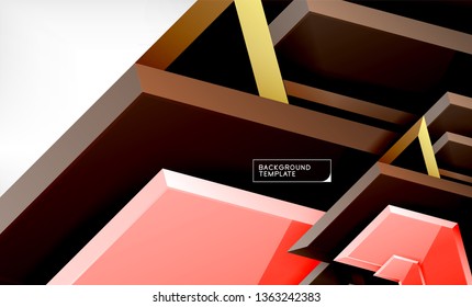 Fundo abstrato geométrico da seta, conceito de papel de parede direcional, ilustração vetorial