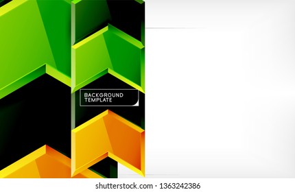 Arrow geometrical abstract background, directional wallpaper concept, vector illustration