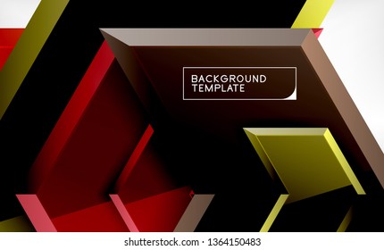 Arrow geometrical abstract background, directional wallpaper concept, vector illustration