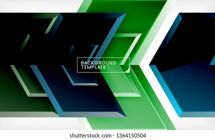 Arrow geometrical abstract background, directional wallpaper concept, vector illustration