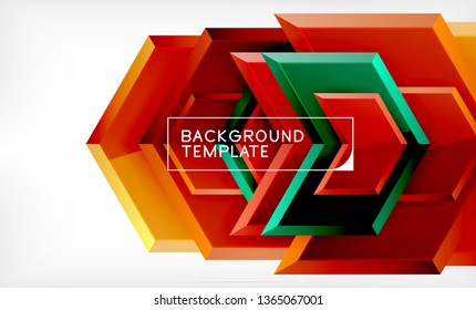 Arrow geometrical abstract background, directional wallpaper concept, vector illustration