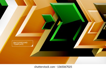 Arrow geometrical abstract background, directional wallpaper concept, vector illustration