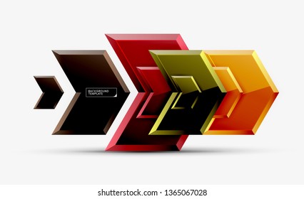Fundo abstrato geométrico da seta, conceito de papel de parede direcional, ilustração vetorial