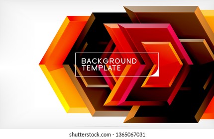 Arrow geometrical abstract background, directional wallpaper concept, vector illustration