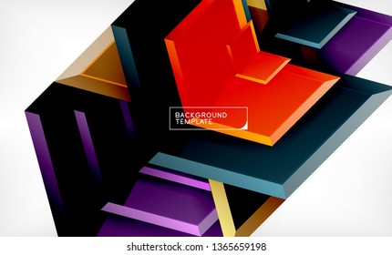 Arrow geometrical abstract background, directional wallpaper concept, vector illustration