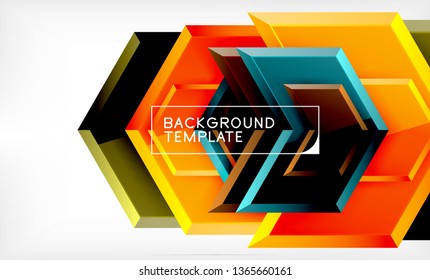 Arrow geometrical abstract background, directional wallpaper concept, vector illustration
