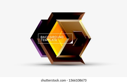 Fondo abstracto geométrico de flecha, concepto de papel tapiz direccional, ilustración vectorial
