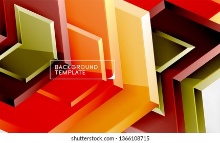 Pfeil-geometrischer abstrakter Hintergrund, richtungsweisender Hintergrund, Vektorgrafik