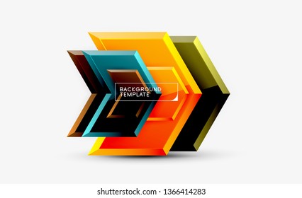 Arrow geometrical abstract background, directional wallpaper concept, vector illustration