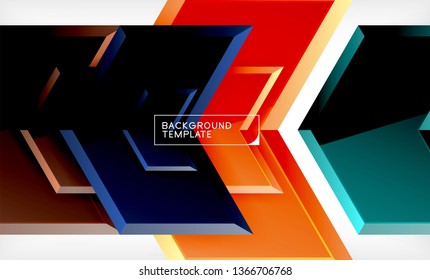 Arrow geometrical abstract background, directional wallpaper concept, vector illustration