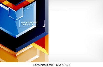 Pfeil-geometrischer abstrakter Hintergrund, richtungsweisender Hintergrund, Vektorgrafik