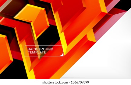 Arrow geometrical abstract background, directional wallpaper concept, vector illustration