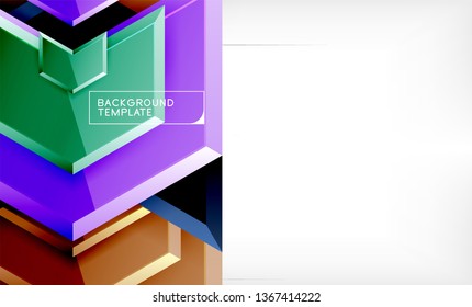 Arrow geometrical abstract background, directional wallpaper concept, vector illustration