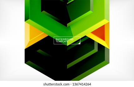 Arrow geometrical abstract background, directional wallpaper concept, vector illustration