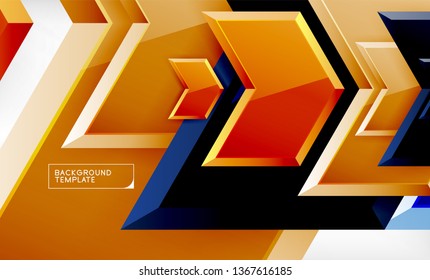 Arrow geometrical abstract background, directional wallpaper concept, vector illustration