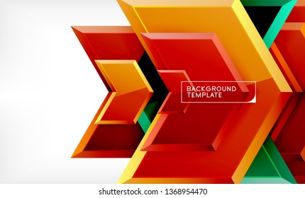 Pfeil-geometrischer abstrakter Hintergrund, richtungsweisender Hintergrund, Vektorgrafik