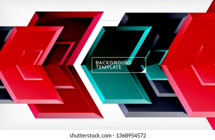 Arrow geometrical abstract background, directional wallpaper concept, vector illustration