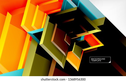 Arrow geometrical abstract background, directional wallpaper concept, vector illustration