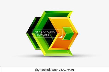 Fondo abstracto geométrico de flecha, concepto de papel tapiz direccional, ilustración vectorial