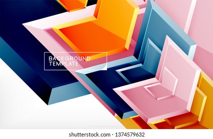 Arrow geometrical abstract background, directional wallpaper concept, vector illustration