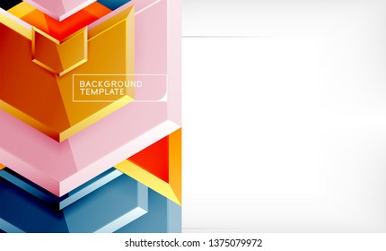 Fondo abstracto geométrico de flecha, concepto de papel tapiz direccional, ilustración vectorial
