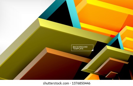 Fondo abstracto geométrico de flecha, concepto de papel tapiz direccional, ilustración vectorial