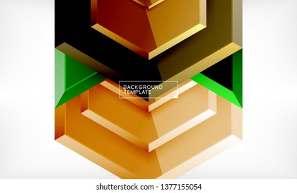 Arrow geometrical abstract background, directional wallpaper concept, vector illustration