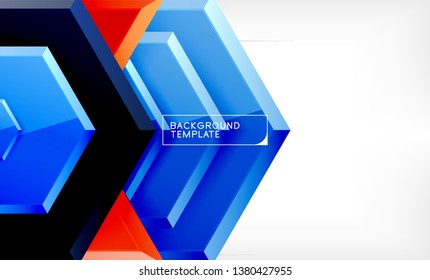 Arrow geometrical abstract background, directional wallpaper concept, vector illustration